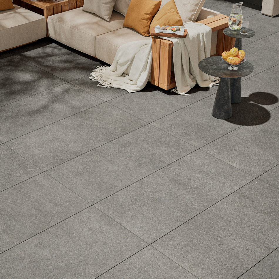 Preview: R11 Feinsteinzeug-Terrassenplatte Mirage ReGea RA21 Stromboli mit strukturierter Steinoptik