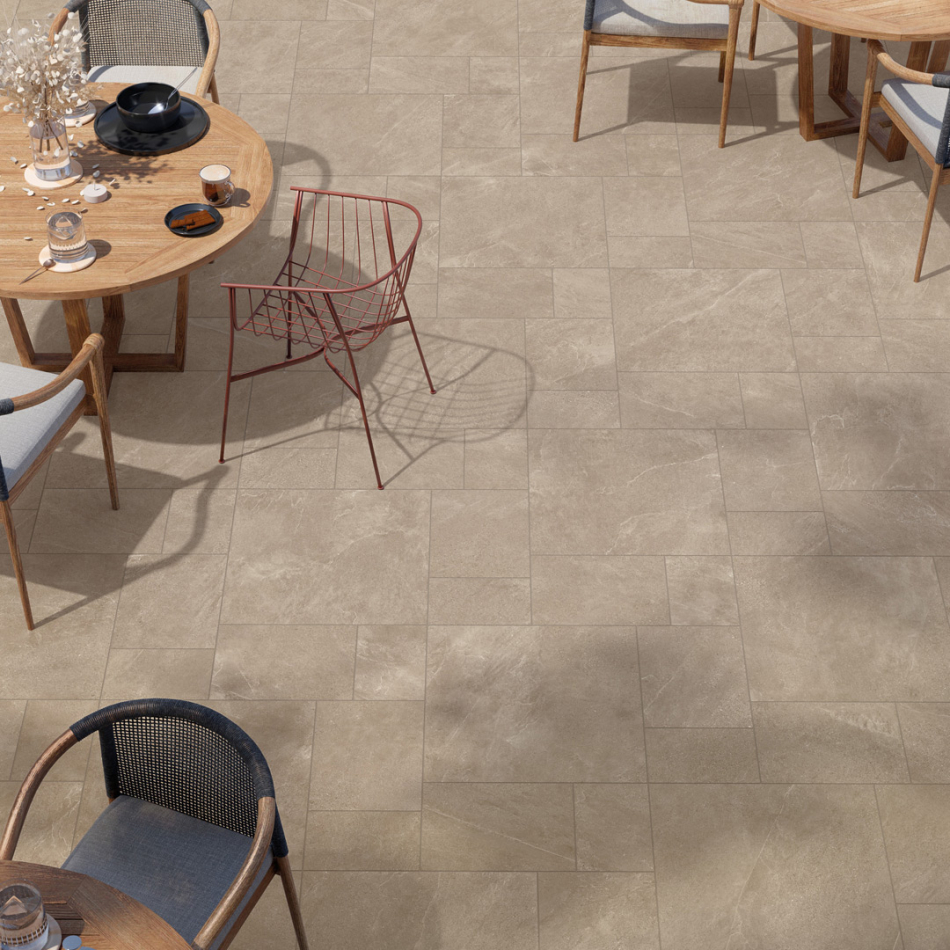 R11 Terrassenplatte Mirage Motley MT03 Wembley aus Feinsteinzeug